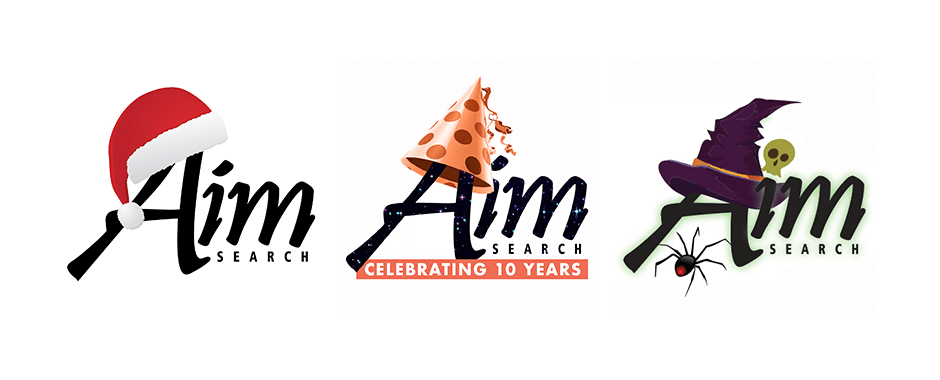 Adaptations of ‘Aim Search’ logo